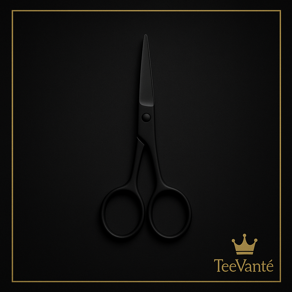 Matte Black Precision Grooming Scissors